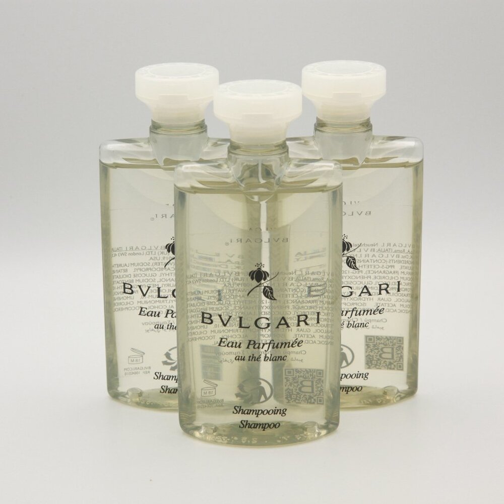 BVLGARI au thé Blanc Pack Of 3 NEW (White Tea) Shampoo - 2.5 Fl oz / 75mL